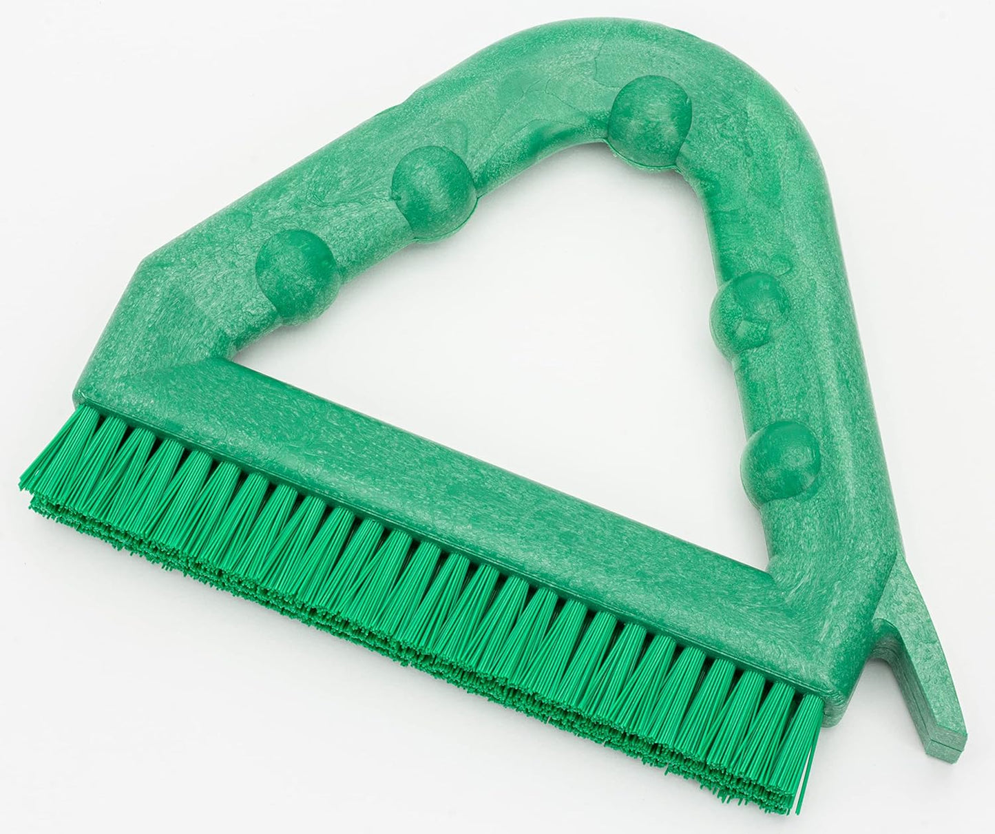 SPARTA Plastic Commercial Grout Brush, Triangle-Shaped Scrub Brush with Scraper and Two Threaded Holes for Attaching Handle (Sold Separately), 9 x 7 x 7 Inches, Gray