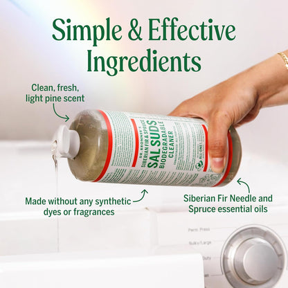 Dr. Bronner's Sal Suds Biodegradable Cleaner (1 Gallon) – All-Purpose Pine Mop Detergent for Floors, Multi-Purpose Household Formula, Dish Degreaser & Laundry Use