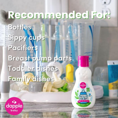 Dapple Baby Bottle & Dish Soap, Fresh Citrus, Plant Powered, Hypoallergenic, Baby Bottle and Dish Liquid, 16.9 fl oz, 1 Count