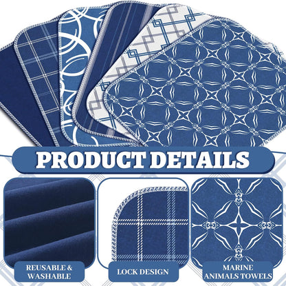 36 Pack Vintage Reusable Cleaning Cloths Washable Cotton Kitchen Towels for Home (Gray)