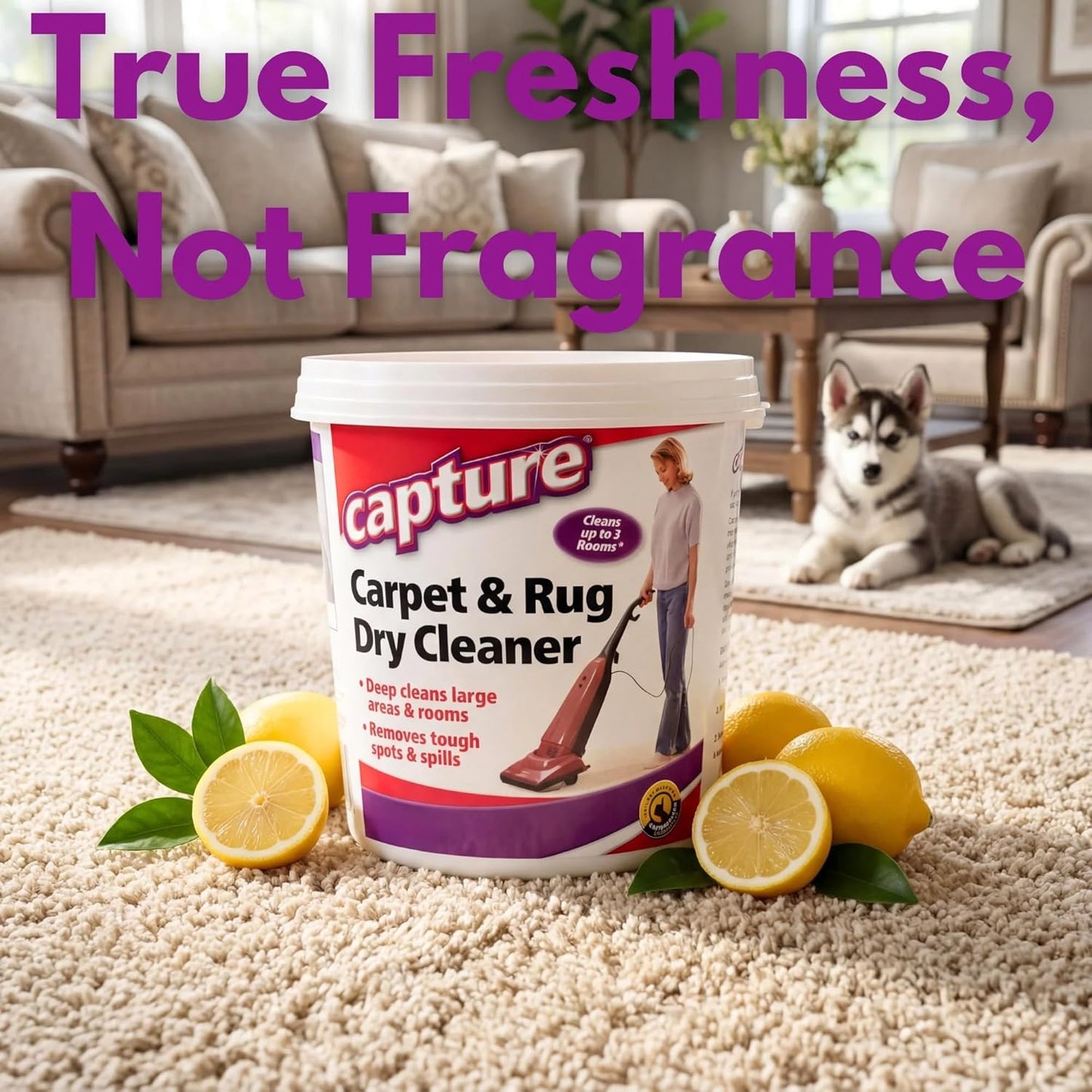 Capture Carpet Total Care Kit 250 - Carpet Deodorizer & Freshener Powder - Spot & Stain Remover - Pet Odor Eliminator - Fresh Natural Scent - Dry Rug Powder Cleaner w/Pre-Mist Spray