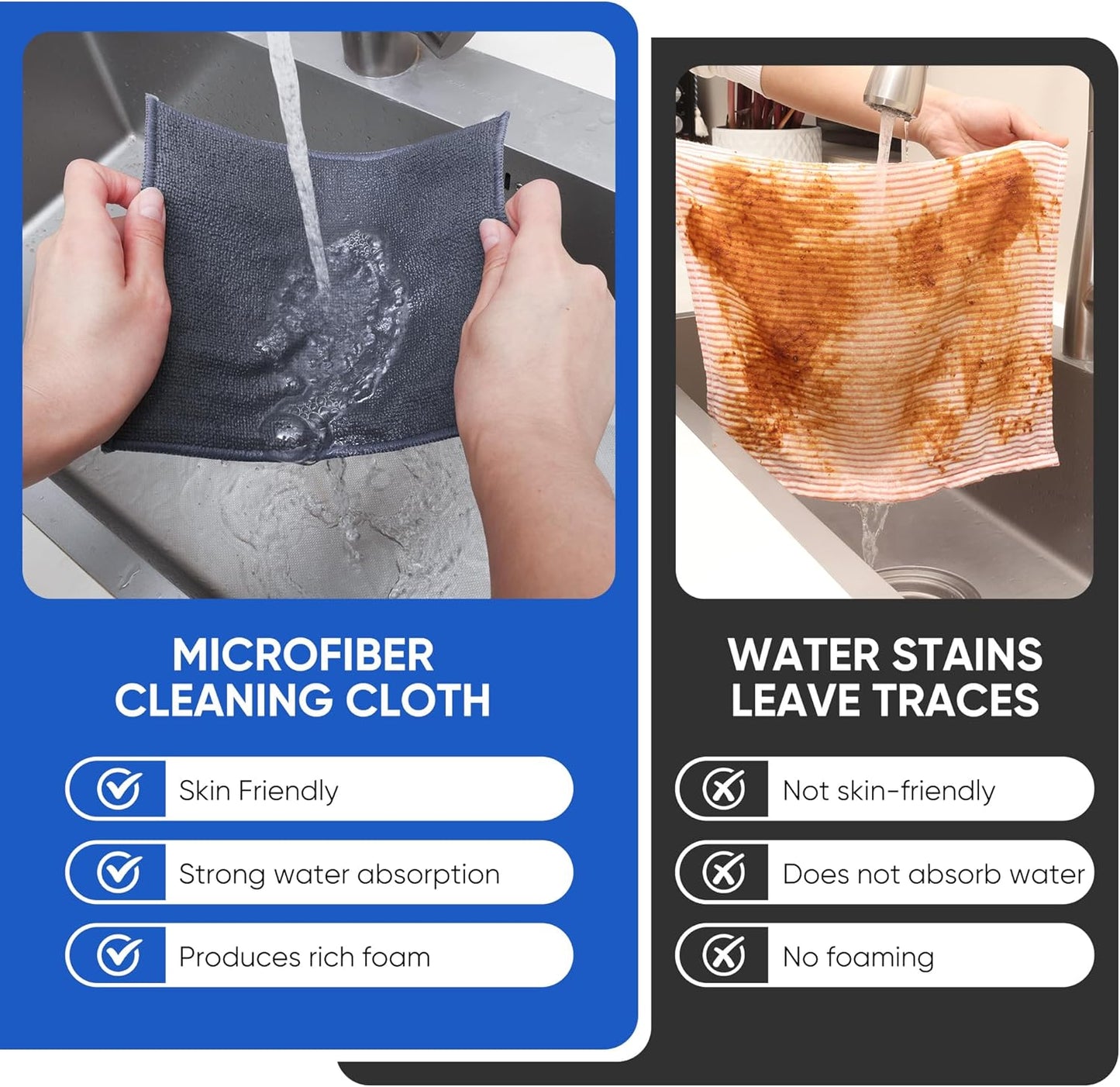 Forggon12 Pcs New Upgrade 3-Layer Metal Dish Cloth, No Scratches and No Odor, Multipurpose Wire Dishwashing Rag for Wet and Dry, Kitchen Cleaning DishRags,Sinks,Dishes,Stove Top, Dimensions(7.08X8.86)