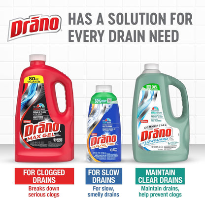 Drano Max Gel Clog Remover, 80 oz