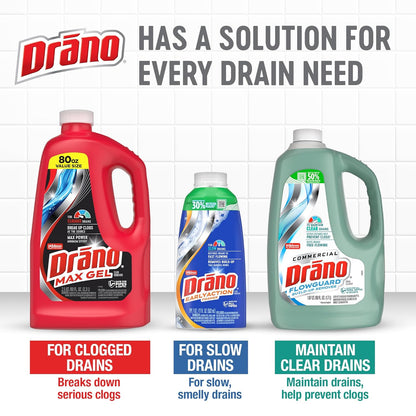 Drano Max Gel Clog Remover (80-Ounce, 6-Pack)