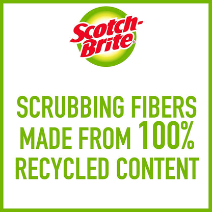 Scotch-Brite Zero Scratch Scrub Sponge, 3 Kitchen Sponges for Cleaning Around the Home, Bathroom & More, Effective + Gentle Dish Scrubber, Best for Nonstick Pots and Pans, Safe on Most Surfaces