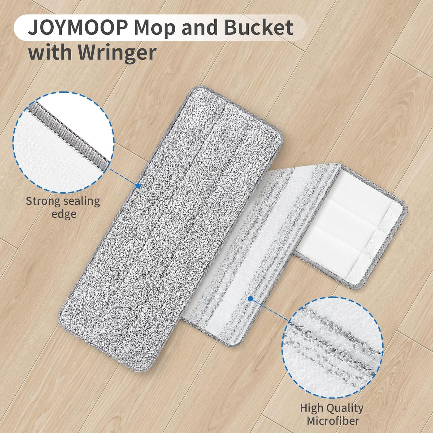 10Pcs Mop Replacement Pads,Compatible with Libman Rinse 'n Wring Mop Universal Mop Pads Mop Head Refills Washable Wet Mop,Compatible with Most 11-13” Size Mops