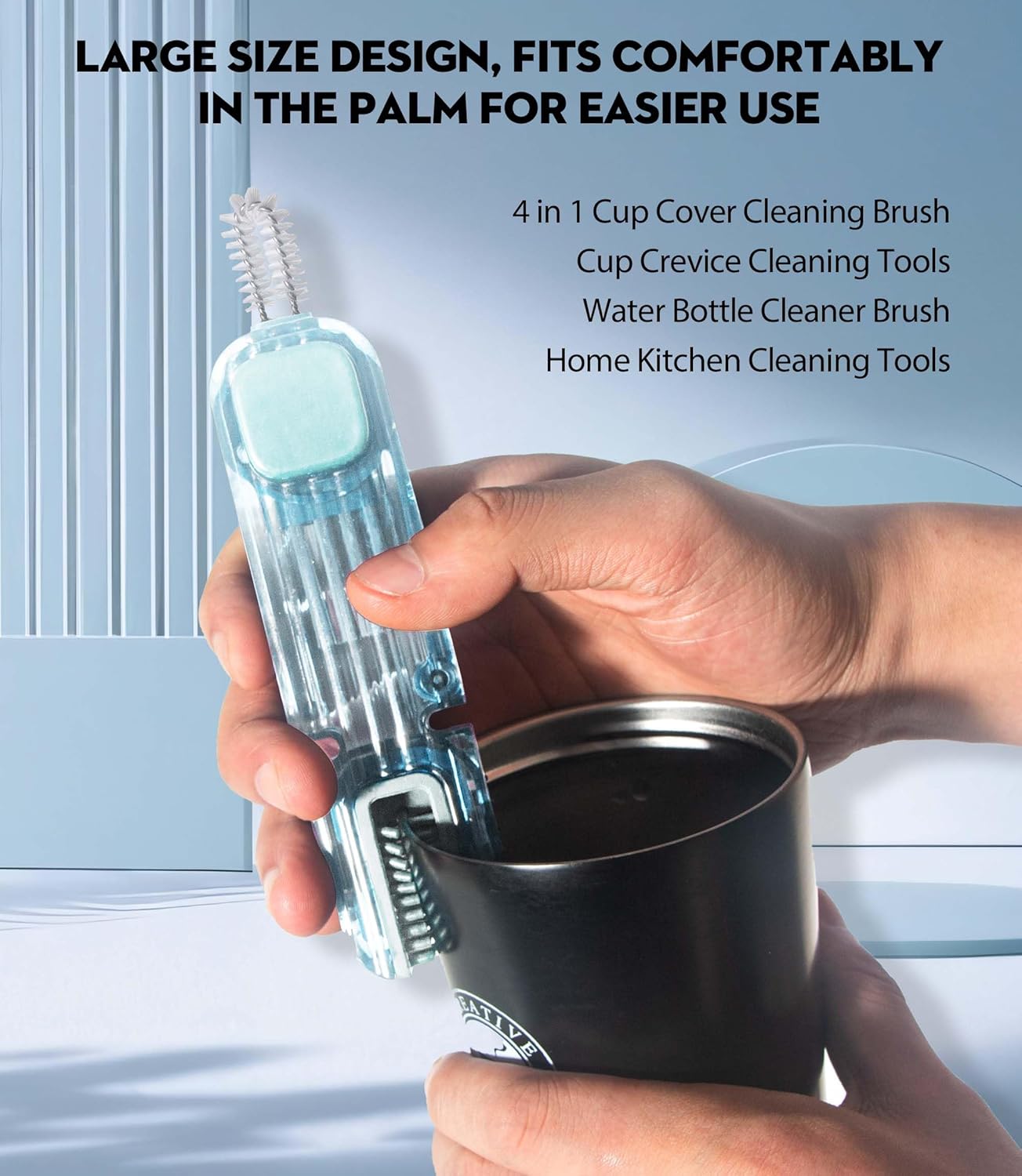 3 in 1 Cup Lid Gap Cleaning Brush Set, Multifunctional Insulation Bottle Cleaning Tools, Mutipurpose Tiny Silicone Cup Holder Cleaner, Home Kitchen Cleaning Tools