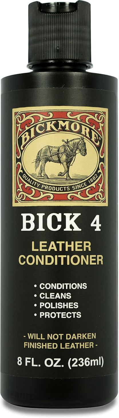Bickmore Bick 4 Leather Conditioner and Leather Cleaner 16 oz - Will Not Darken Leather - Safe For All Leather Apparel, Furniture, Jackets, Shoes, Auto Interiors, Bags & All Other Leather Accessories