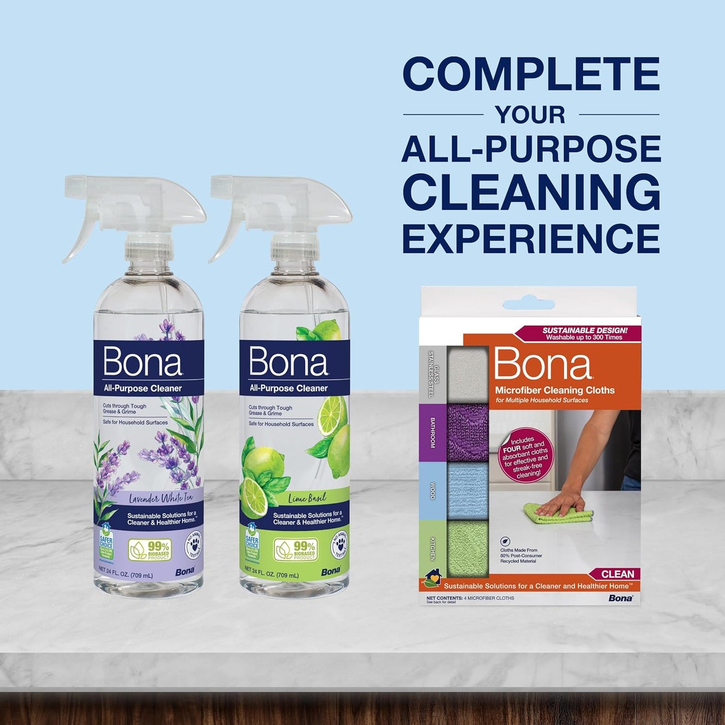 Bona High Performance Dusting System - 1 Extendable Handle, 3 Disposable Dusters, 1 Reusable Duster, & 1 Storage Bag - Extendable Dusting Kit
