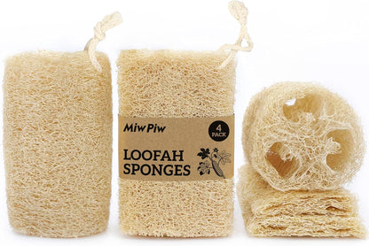 Natural Loofah Dish Sponge (Pack 30) Multipurpose Dish Sponges - 100% Biodegradable Compostable Dishwashing Scouring Pad Zero Waste (2.75" x 2.75" Each)