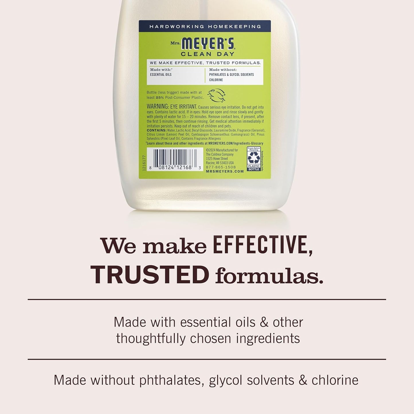 MRS. MEYER'S CLEAN DAY Tub and Tile Cleaner, Lemon Verbena 33 Fluid Ounce