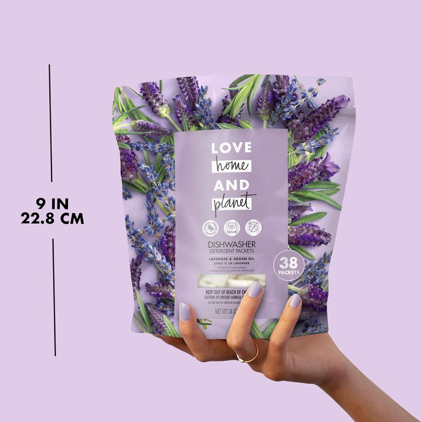 Love Home and Planet Dishwasher Detergent, Gel Lavender & Argan Oil, 56 oz