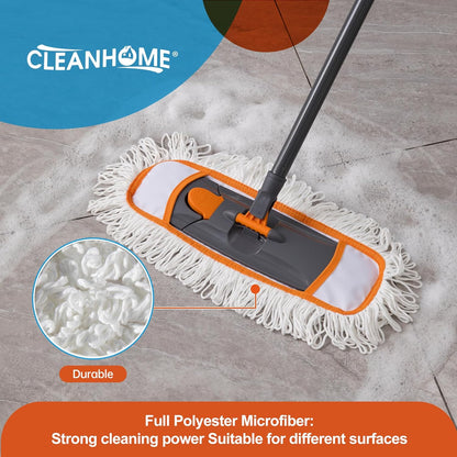 CLEANHOME Microfiber Mop Pads 4 Pieces for Floor Cleaning,Fit CLEANHOME Dust Mop: B09PBPGSJ3, Chenille Microfiber Replacement Pads