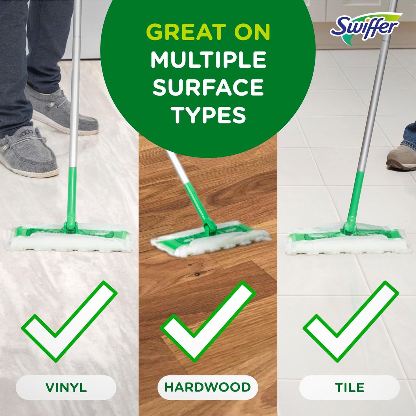 Swiffer Sweeper Dry Sweeping Pad, Multi Surface Refills for Dusters Floor Mop, with Febreze Lavender, 32 count