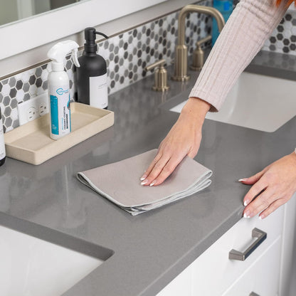 Lifeproof Streakless Microfiber Eco Cleaning Cloth Set - Effortlessly Cleans Stainless, Glass & Stone With Only Water - 3 Pack Set