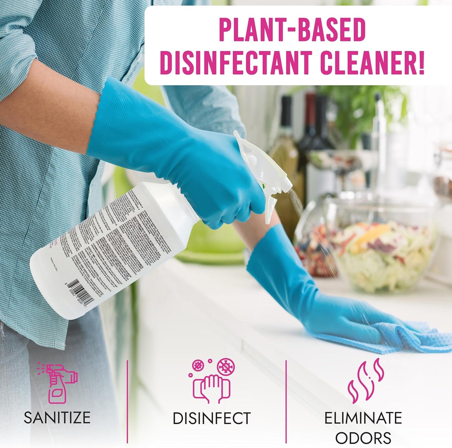 LUCAS-CIDE Ready To Use All Purpose Cleaner - Home Essentials Cleaning Supplies For Everyday Hygiene - Fresh Citrus Scented Disinfecting Spray Bathroom Cleaner, Glass Cleaner, Floor Cleaner, etc.