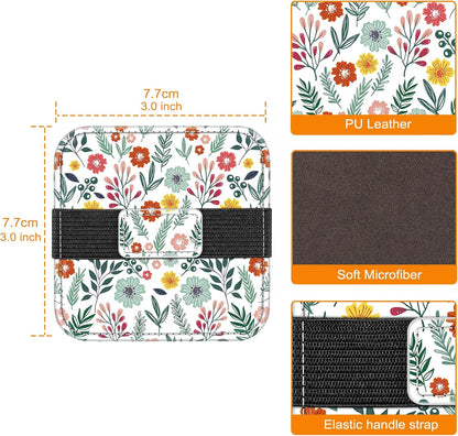 Fintie Screen Cleaning Pad, [4 Pack] Soft Cloth Wipes Screen Cleaner with Elastic Strap for iPad, iPhone, MacBook, Tablets, Laptop (Galaxy)