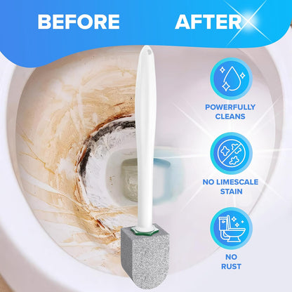 DISIWENE Pumice Cleaning Stone with Handle Toilet Bowl Cleaner Hard Water Ring Remover for Bath/Pool/Kitchen/Household Cleaning (2, 2 Pack with Handle)