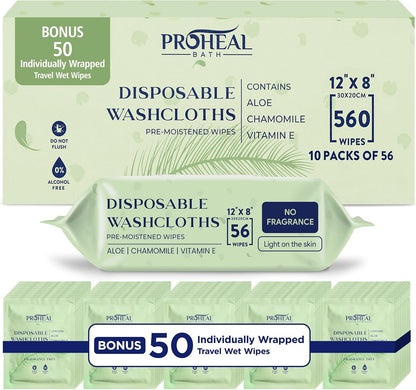 X Large Wet Wipes for Adults - 2 Packs of 56 [112 Count] Disposable Incontinence Wipes, 12" x 8" Adult Wipes for Elderly - Personal Body Wipes for Women and Men, Pre Moistened Adult Washcloths