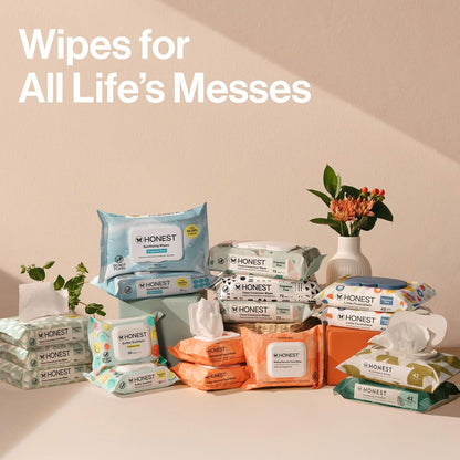 The Honest Company Hypoallergenic Multi-Use Baby Wipes for Sensitive Baby Skin, Rose Blossom, 60 Count