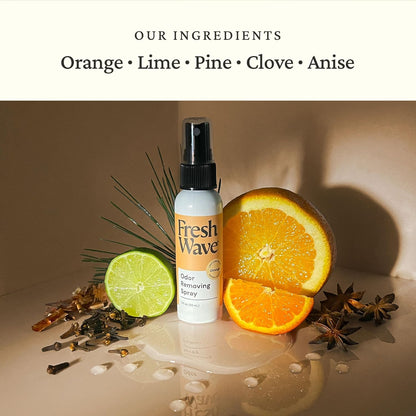 Fresh Wave Orange Scent Odor Eliminator Spray & Air Freshener, 2 fl. oz. Travel Size (Pack of 2)