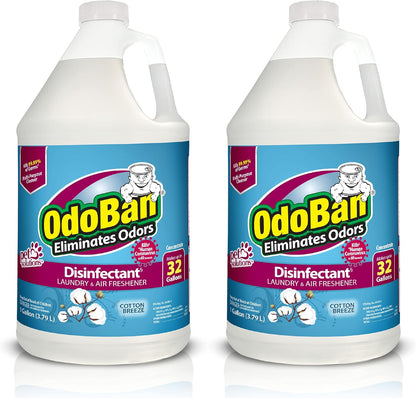 OdoBan Ready-to-Use Disinfectant and Odor Eliminator, Set of 3, 4 Ounce Travel Spray, 32 Ounce Spray, 1 Gallon Concentrate, Original Eucalyptus Scent