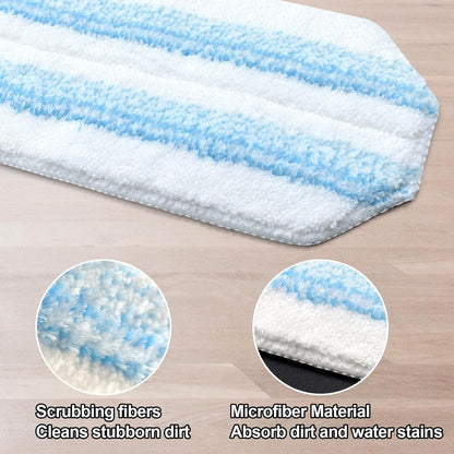 Mop Pads Replacements Compatible with O Cedar H2prO Flat Mop System Microfiber Mop Replacement Heads for O-Cedar/Vileda H2prO Flat Floor Mop, Washable & Reusable Pad Refills for Deep Cleaning, 4 Pack