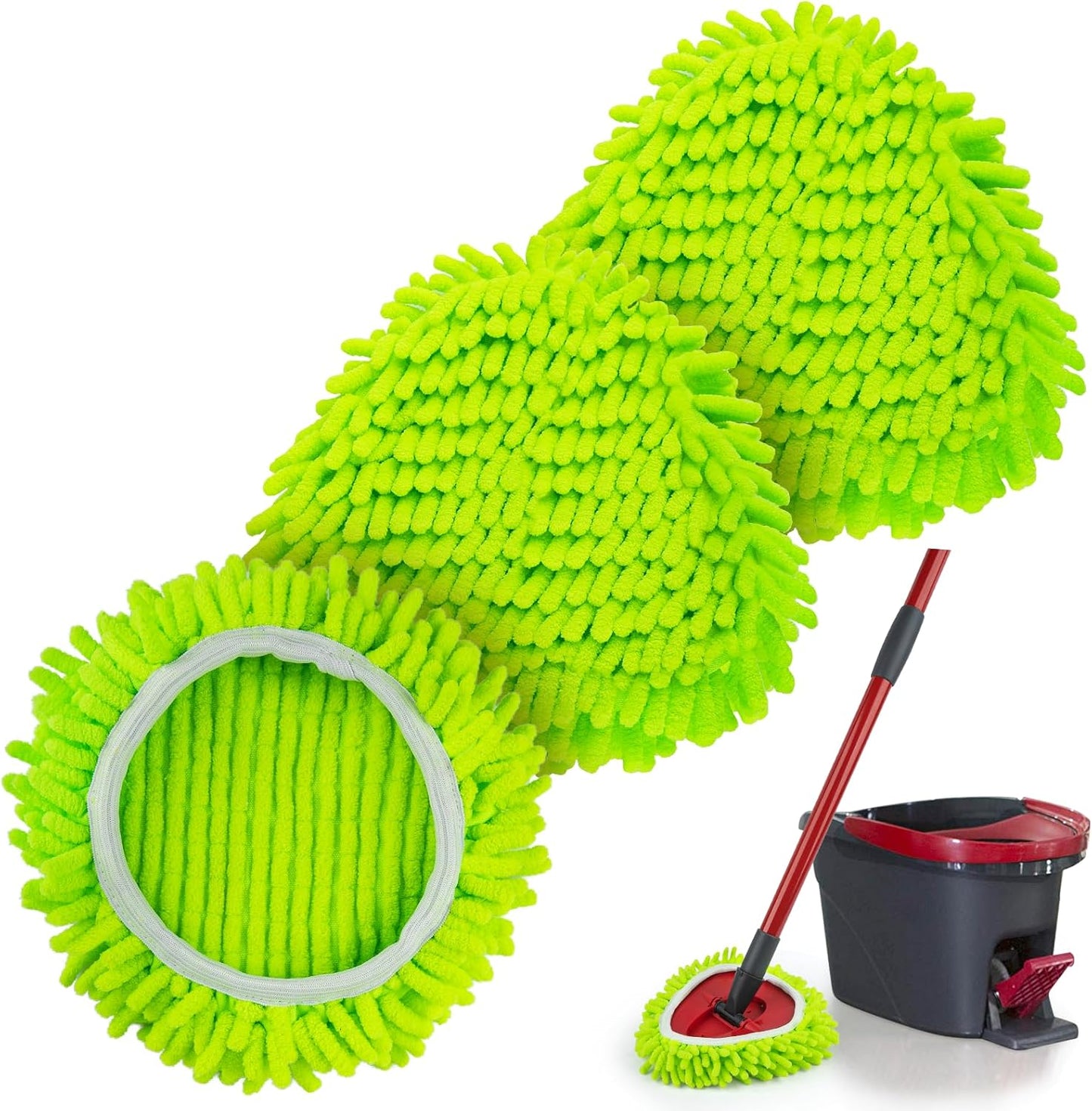 Spin Mop Scrub Brush for O-Cedar EasyWring 1 Tank System, Scrubber Brush Replacement Head with Stiff Bristle, Great for Bathroom, Kitchen, Pool, Glass and Tile Walls, No Include Mop Handle and Base