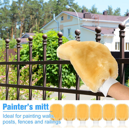 Remerry 6 Pcs Painters Mitt Painters Tool Dusting Gloves Deck Stain Applicator for Painting Cleaning Dusting