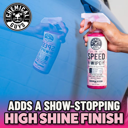 Chemical Guys Speed Wipe Quick Detailer - High Gloss, Streak-Free Shine, Detail Spray for Cars, Trucks, Motorcycles, RVs, and More, Safe on Paint, Glass, Wheels, and Trim, Cherry Scent, 16 fl oz