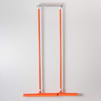 SPARTA 3656824 Plastic Floor Squeegee, Shower Squeegee, Heavy Duty Squeegee With Rubber Blade For Windows, Glass, Shower Doors, Floors, Windshields, 24 Inches, Orange