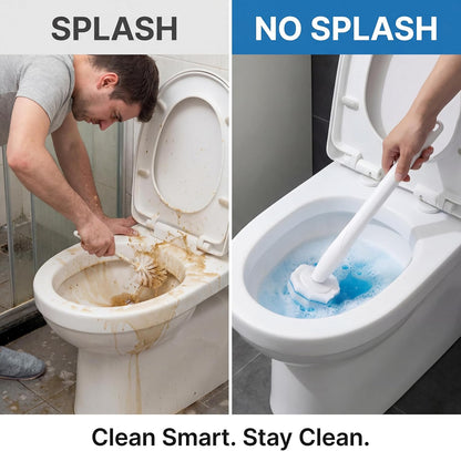 50 Count Toilet Wand Refills, Disposable Toilet Brush Refill Heads Compatible with Household Brushes Scrubbers, 3-Layer Scrubbing Pads for Quick Bathroom Toilet Bowl Cleaners Local Stock (Blue(50pcs))