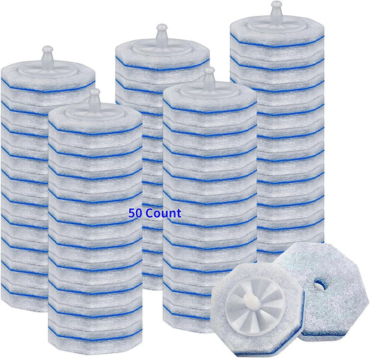 50 Count Toilet Wand Refills for Clorox, Upgrade Disposable Replace Brush Heads Compatible with Clorox Toilet Wand for Toilet and Bathroom Cleaning