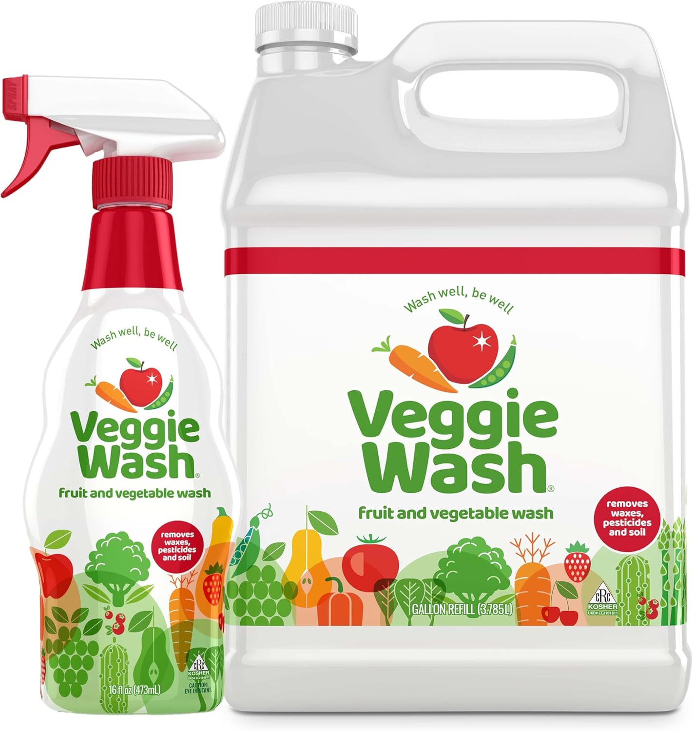 Veggie Wash Fruit & Vegetable Wash, Produce Wash and Cleaner, 16-Fluid Ounce, Pack of 2, Packaging May Vary
