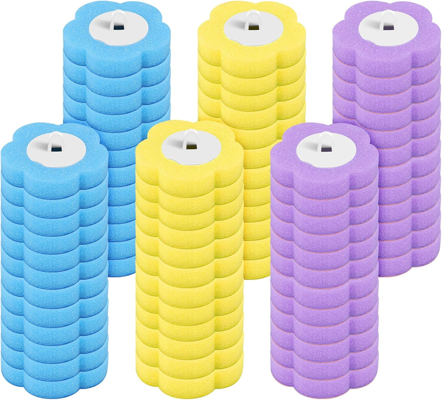 72PCS Disposable Toilet Cleaning Brush Wand Cleaner Refills, Contains Only the Brush Head, Disposable Toilet Cleaning Pads, Bathroom Toilet Bowl Brush and Holder Set (Refills)
