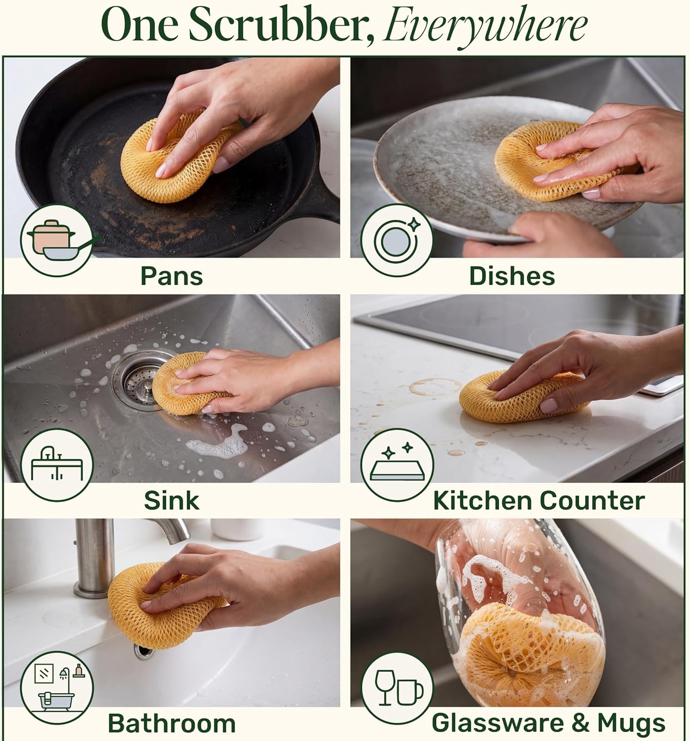 Dish Scrubber for Dishes – Breezi Layered Mesh Dish Cloth, 3-Pack, Non-Scratch, Multi-Purpose, Fast-Drying, Odor-Free, Scrubbies for Dishes. Kitchen Sponges, Sponges Kitchen, Dish Sponge Alternative