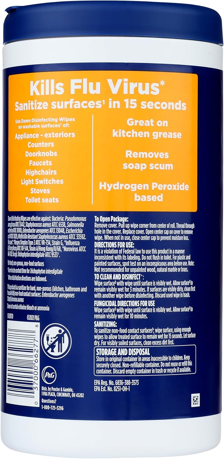 Dawn Disinfecting Wipes, Fresh Scent