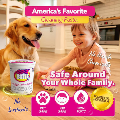 Quick 'n Brite All Purpose Cleaning Paste, True All Purpose Cleaner, Concentrated, 30 oz