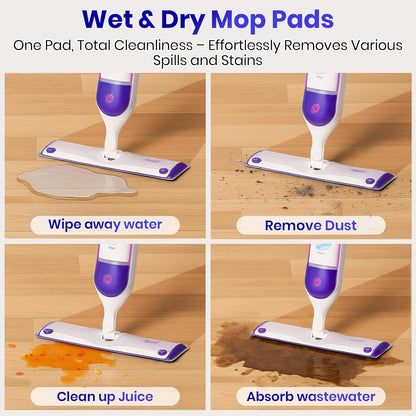 10Pcs Mop Replacement Pads,Compatible with Libman Rinse 'n Wring Mop Universal Mop Pads Mop Head Refills Washable Wet Mop,Compatible with Most 11-13” Size Mops