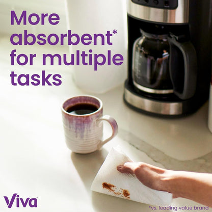 Viva Multi-Surface Cloth Paper Towels, Choose-A-Sheet Size, 12 Triple Rolls, 165 Sheets per Roll (Packaging May Vary)