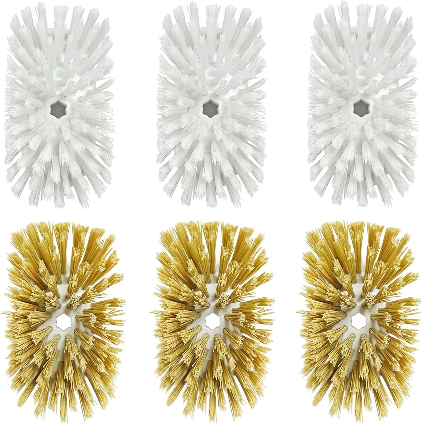 Dish Brush Refill Head for OXO Soap Dispensing Dish Brush, 6 Pack Dishwashing Brush Head Replacement, White