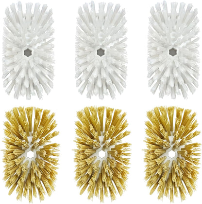 Dish Brush Refill Head for OXO Soap Dispensing Dish Brush, 6 Pack Dishwashing Brush Head Replacement, White