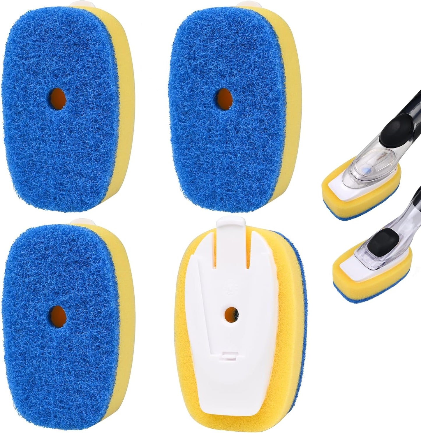 Sponge Brush Refills for OXO Dish Brush, 8 Pack Soap Dispensing Dish Refills, Scrub Replacement Head for Scrubber, Sponge Replacement Head Fits Soap Dispensing Handle