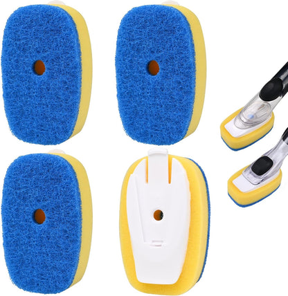 Sponge Brush Refills for OXO Dish Brush, 8 Pack Soap Dispensing Dish Refills, Scrub Replacement Head for Scrubber, Sponge Replacement Head Fits Soap Dispensing Handle