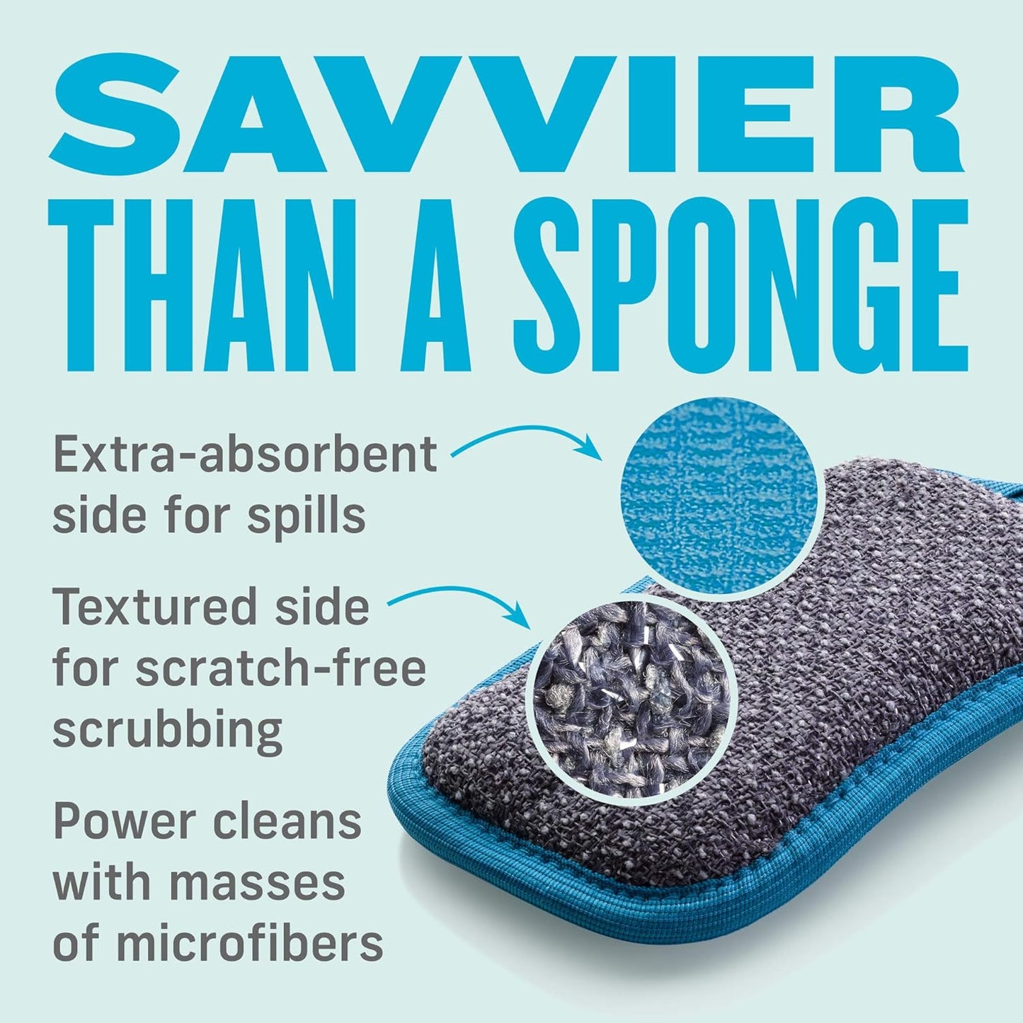 E-Cloth Non-Scratch Scrubbing Pads - Scrubbing Dish Sponges Kitchen Cleaning Kit - Reusable Scrubber Sponges for Dishes and Cleaning - Non-Scratch Scrubbers for Cleaning - 2-Pack