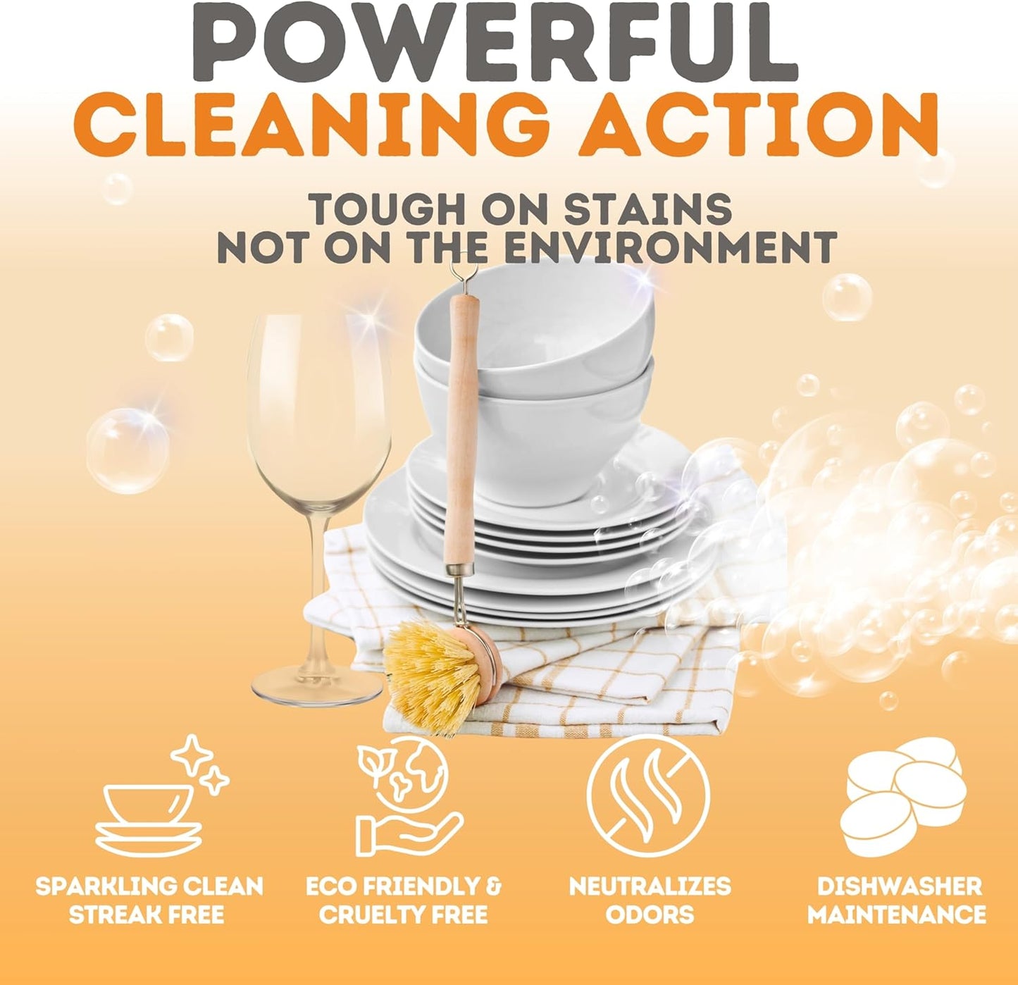 Dishwasher Detergent Sheets, 120 Washes, Natural Dishwasher Detergent Liquid, No Plastic or Phosphate Septic & Gray Water Safe, Organic, No Mess, Use in Dishwasher or Sink