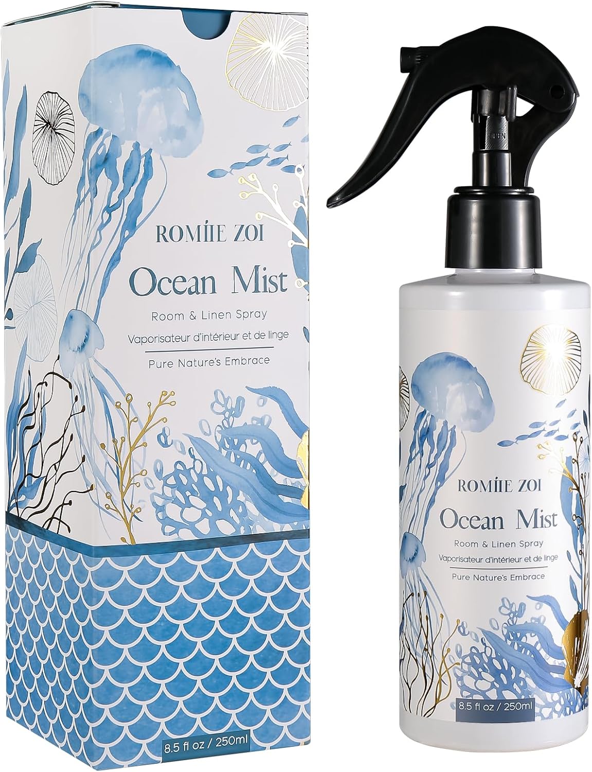 ROMIIE ZOI Room Spray Lemon, Air Freshener Spray Made with Natural Plant Extract, Scented Room Spray for Home Fragrance Fabric Spray Freshener 8.5 FL OZ