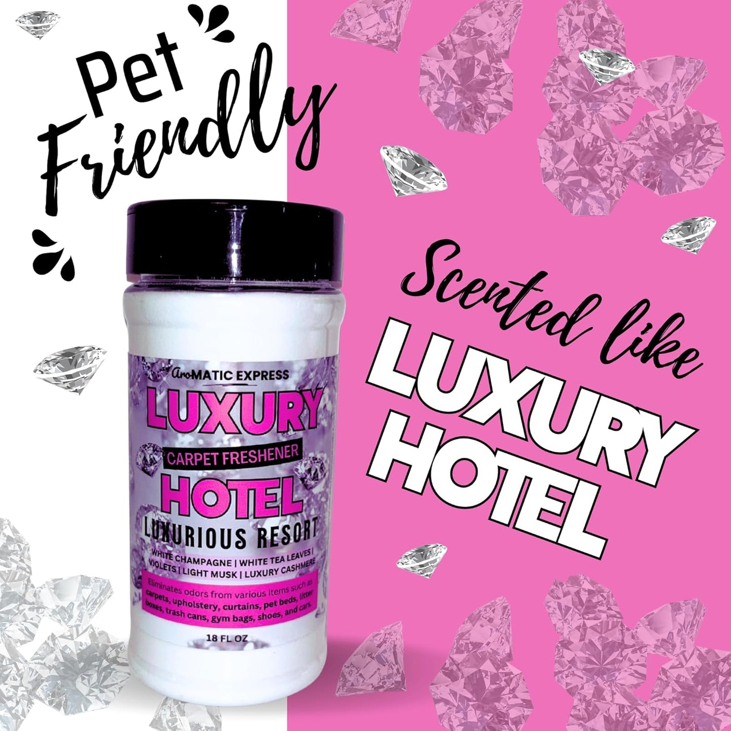 18oz Luxury Hotel Strong Scented Carpet Freshener | Odor Eliminator | Pet Odor Deodorizing Powder | Upholstery Odor Powder | Birthday Gift | New Home Gift