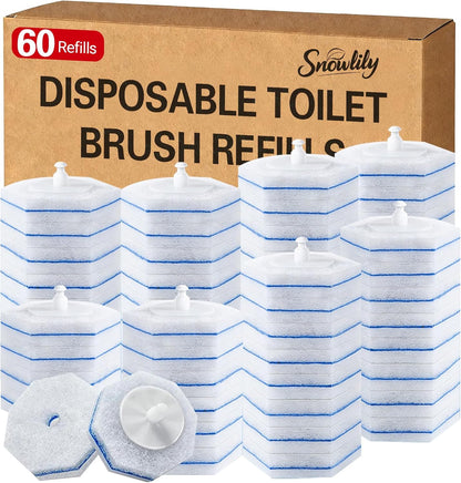 40 Count Toilet Cleaner Refill Pads Compatible with Clorox ToiletWand, High-Density Disposable Toilet Brush Refills for Powerful Scrubbing