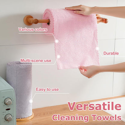 80 Pack Microfiber Cleaning Cloth Roll Reusable Paper Towels 12"x12" Tear Away Cloth, Microfiber Towels for Cars, Wash Cloths, Lint Free Dark Grey Rags for House, Kitchen,Window,Cleaning Supplies